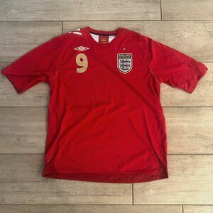 ENGLAND 2006/2008 ROONEY #9 FOOTBALL JERSEY